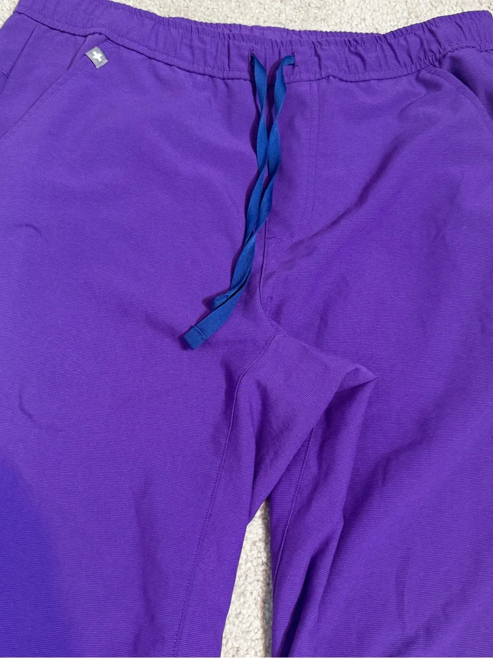 Figs Men's Ultra Violet Jogger Sweatpants with Teal Drawstring